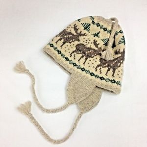LL Bean Vintage Wool Moose Winter Hat
